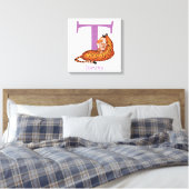 Tier ABC T ist für Tigerbeuteldruck Leinwanddruck (Insitu (Schlafzimmer))