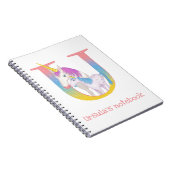 Tier ABC U ist für Einhorn-Notebook geeignet Notizblock (Rechte Seite)