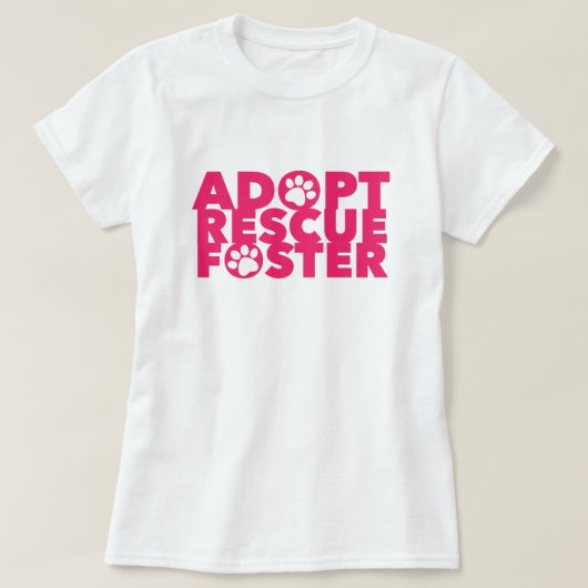 Tier Adoption Rettung Pflege T-Shirt (Design vorne)