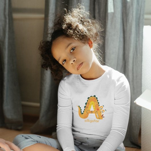 Tier Alphabet A für Alligator Baby T-shirt