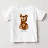 Tier Alphabet B für Bären Baby T-shirt (Vorderseite)