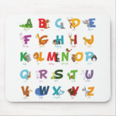 Tier-Alphabet-Buchstaben Mousepad (Vorne)