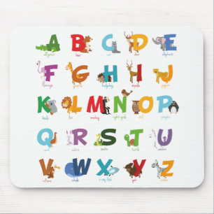 Tier-Alphabet-Buchstaben Mousepad
