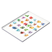 Tier-Alphabet-Buchstaben Notizblock (Linke Seite)