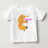 Tier Alphabet E für Elefanten Baby T-shirt (Vorderseite)