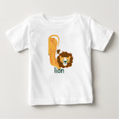 Tier Alphabet L für Löwe Baby T-shirt (Vorderseite)