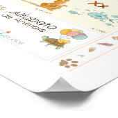 Tier Alphabet Poster auf Portugiesisch, ABC-Tiere (Ecke)