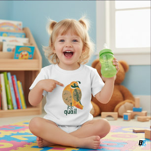 Tier Alphabet Q für Wachteln Baby T-shirt