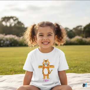 Tier Alphabet T für Tiger Baby T-shirt