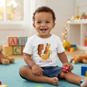 Tier Alphabet U für Unicorn Baby T-shirt