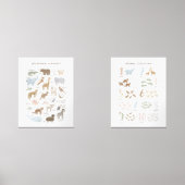 Tier-Alphabet- und Nummernbildung Bilderwand Sets (Vorderseite)