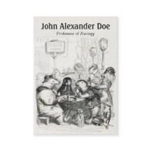 Tier-Ansammlung an Paris-Café - lustiger Zoologe