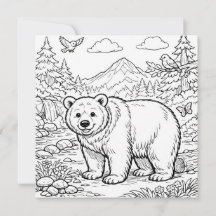 Tier Bär Schwarz Weiß Malvorlage