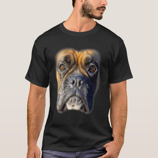 Tier Boxer Face Dog T-Shirt (Vorderseite)