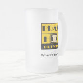 Tier-Brauenglasbier-Tasse #1 Mattglas Bierglas (VorderseiteRechts)