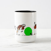 Tier-Cartoon-Tasse Zweifarbige Tasse (Mittel)