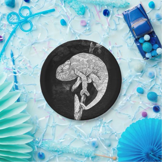 Tier-Chamäleon Pappteller (Party)