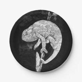 Tier-Chamäleon Pappteller