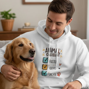 Tier-Checkliste Foster Love Forever Rettungsgesche Hoodie
