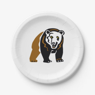Tier - Cooler GRIZZLY Bär - Wildtiere - Party Pappteller
