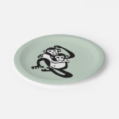 Tier - Cooles BONOBO - Schimpanse - Wildtiere - Pappteller (Schrägansicht)