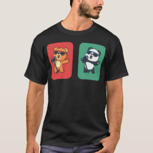 Tier, das enthusiastisch Karaoke singt, lustig T-Shirt