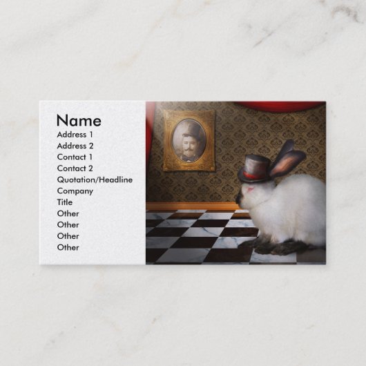 Tier - das Kaninchen - Rückseite Visitenkarte (Vorderseite)
