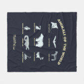 Tier der Weltnamen exotischer wild lebender Tiere Fleecedecke (Vorderseite (Horizontal))