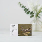 Tier - Ducks - Swim like a duck Visitenkarte (Stehend Vorderseite)