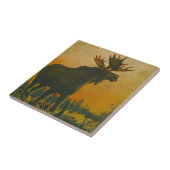 Tier-Elche in der Tiefland-Sumpf-Sumpf-Esel-Fliese Fliese (Seite)