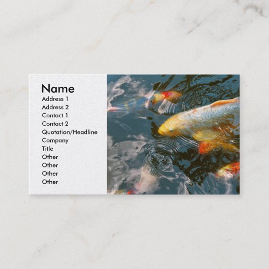Tier - Fisch - Bestes Glück Visitenkarte (Vorderseite)