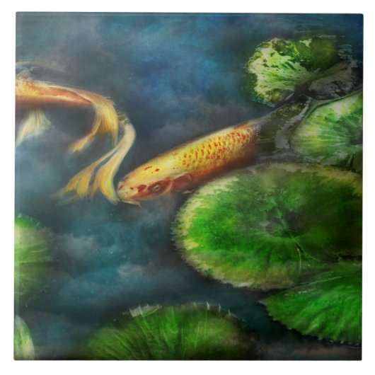 Tier - Fisch - Der schüchterne Fisch Fliese (Vorderseite)