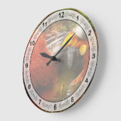 Tier - Fisch - Der wandernde Samurai Große Wanduhr (Winkel)