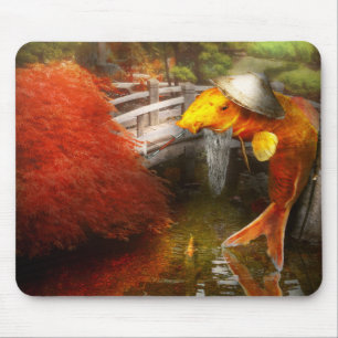 Tier - Fisch - Der wandernde Samurai Mousepad
