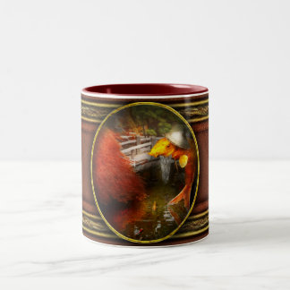 Tier - Fisch - Der wandernde Samurai Zweifarbige Tasse