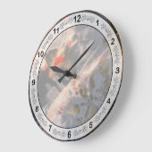 Tier - Fisch - Koi sein Große Wanduhr (Winkel)