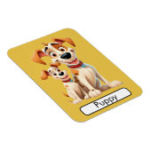 Tier Flashcard Dog/Welpe, Kinder, Lernen Magnet (Rechte Seite)