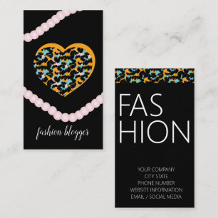 Tier Frau Schönheit Fashionista Blogger Planerin B Visitenkarte