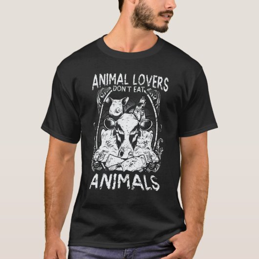 Tier für Veganer oder Vegetarier Fleischfrei T-Shirt (Vorderseite)