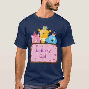 Tier-Geburtstags-Mädchen kundengerecht T-Shirt