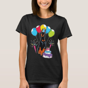 Tier Geburtstagsfeier Haustier Hundebesitzer Dober T-Shirt