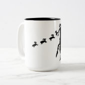 Tier-Geist-Bilddagramm Zweifarbige Tasse (Vorderseite Links)