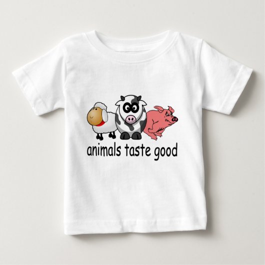 Tier-Geschmack gut - lustiger Baby T-shirt (Vorderseite)