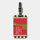 Tier-Giraffe Gepäckanhänger (Vorderseite vertikal)