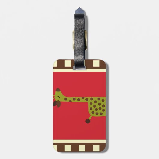 Tier-Giraffe Gepäckanhänger (Rückseite vertikal)