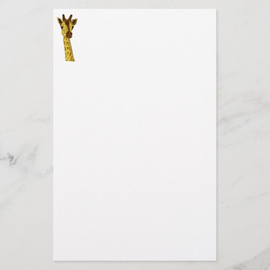 Tier - Giraffe (ohne Hintergrund) Briefpapier (Vorderseite)