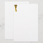 Tier - Giraffe (ohne Hintergrund) Briefpapier (Vorne/Hinten)
