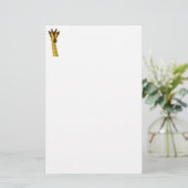 Tier - Giraffe (ohne Hintergrund) Briefpapier (Stehend Vorderseite)