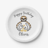 Tier - Graphic SLOTH - Wilde Tiere - Party Pappteller (Vorderseite)