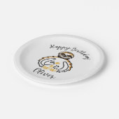 Tier - Graphic SLOTH - Wilde Tiere - Party Pappteller (Schrägansicht)